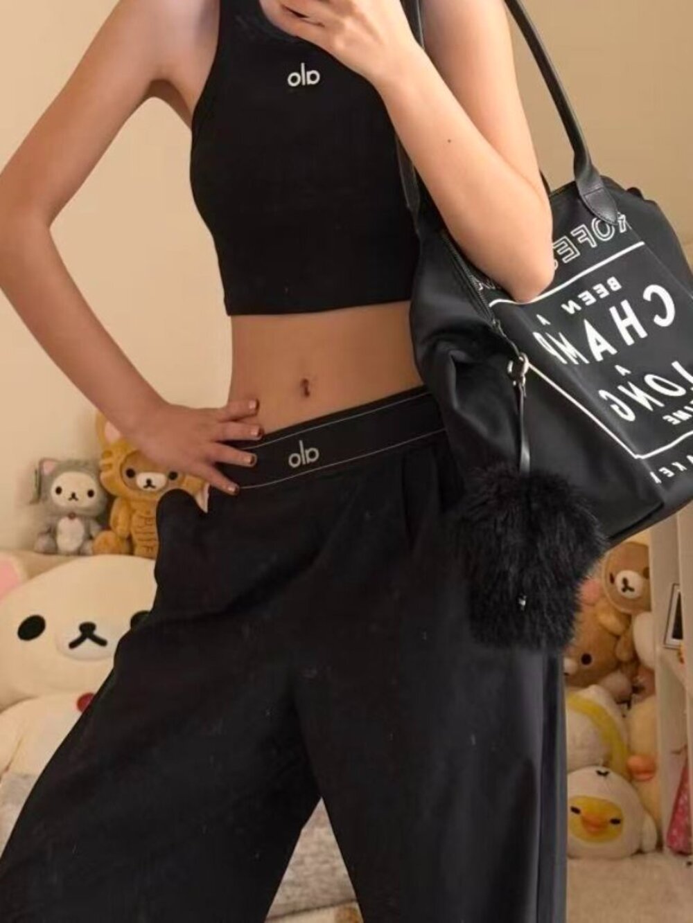 ✨ALO Yoga Suit Up Trouser Regular Black (NWT)😀 Elastic Waist, Loose Fit - Picture 8 of 9